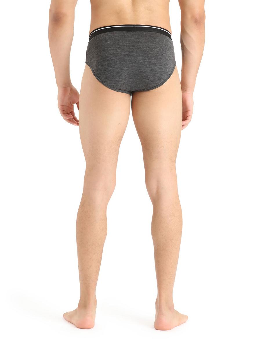 Icebreaker Merino Anatomica Briefs Miesten Alusvaatteet Mustat Harmaat | FI 1298KORI